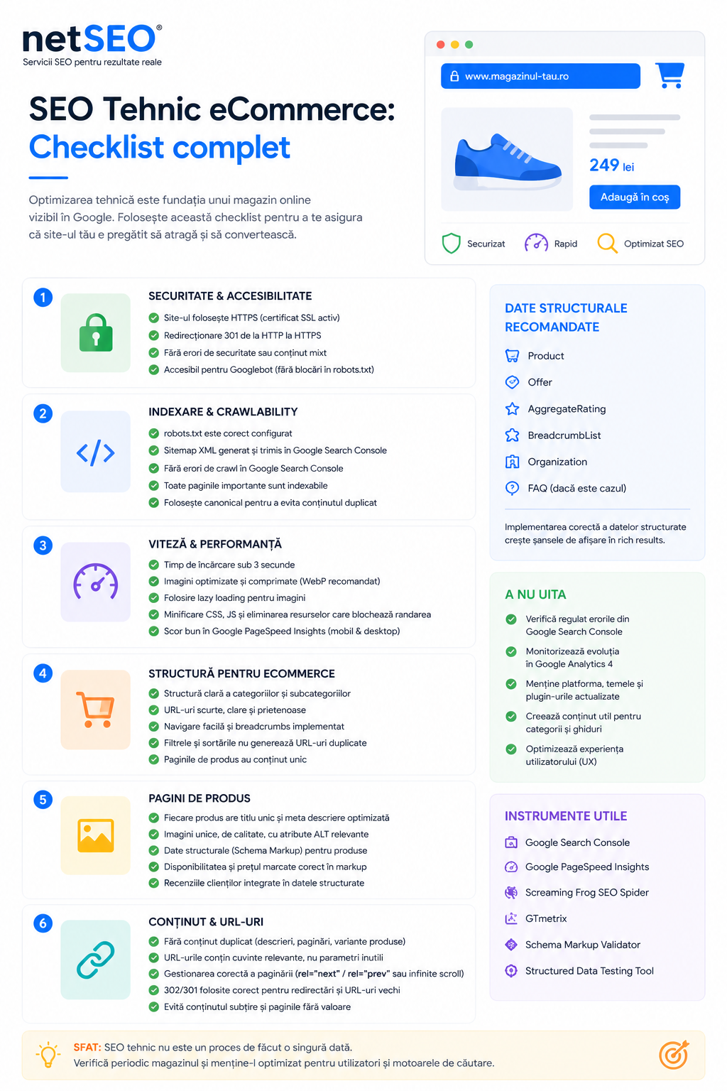 SEO tehnic e-commerce checklist