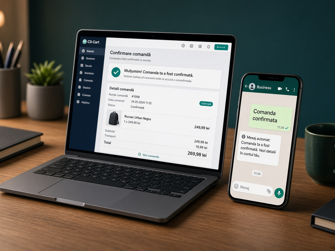 WhatsApp Business pentru magazin CS-Cart — notificări de comandă | netSEO