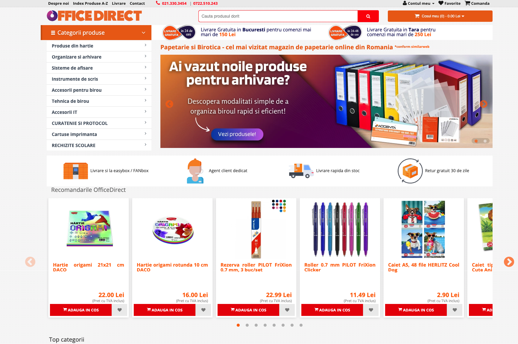 Captură ecran Officedirect
