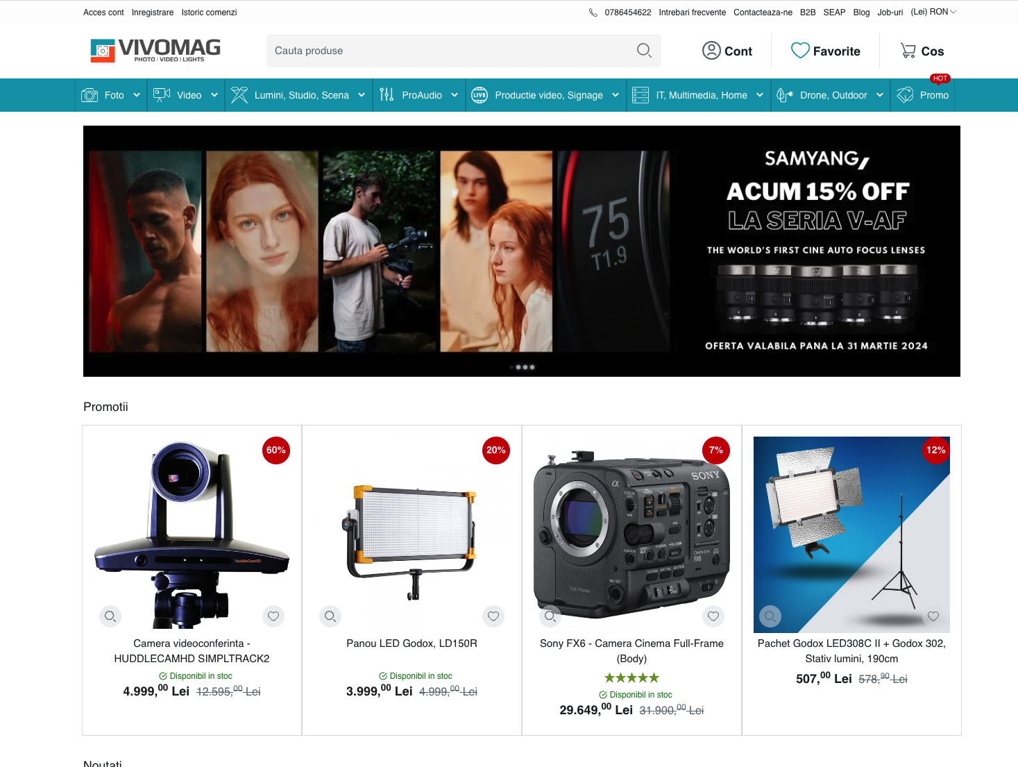 Captură ecran Vivomag